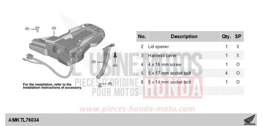 KIT,TOP BOX OPENER (SMART) ADV750S de 2025